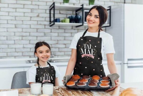 Conjunto avental Mãe, maior amor do mundo Filha