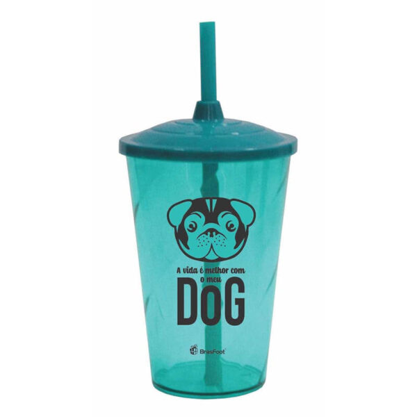 Copo com canudo Dog