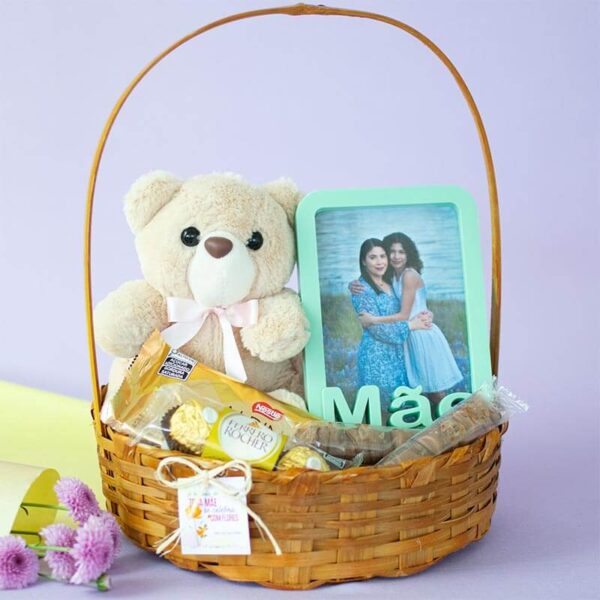 Cesta Especial Mãe com pelúcia