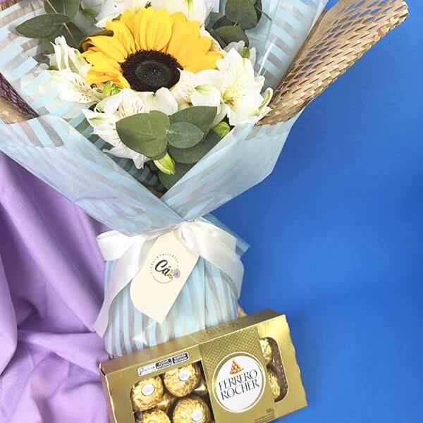 Buquê Laços que Florescem + Chocolate - Imagem 2